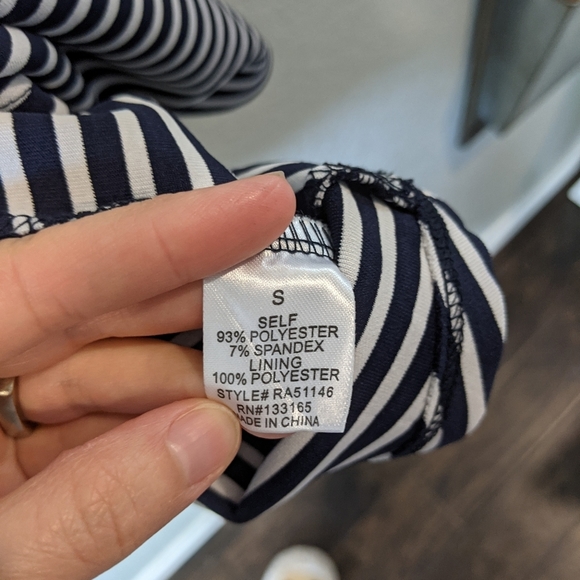 Navy & White Striped Altar'd State Dress Size S - Picture 4 of 10